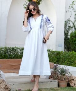 Azure Blossom Dress - Image 5