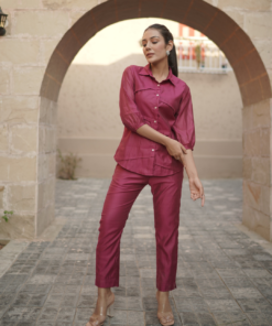 Chanderi Pink Co-Ord Set